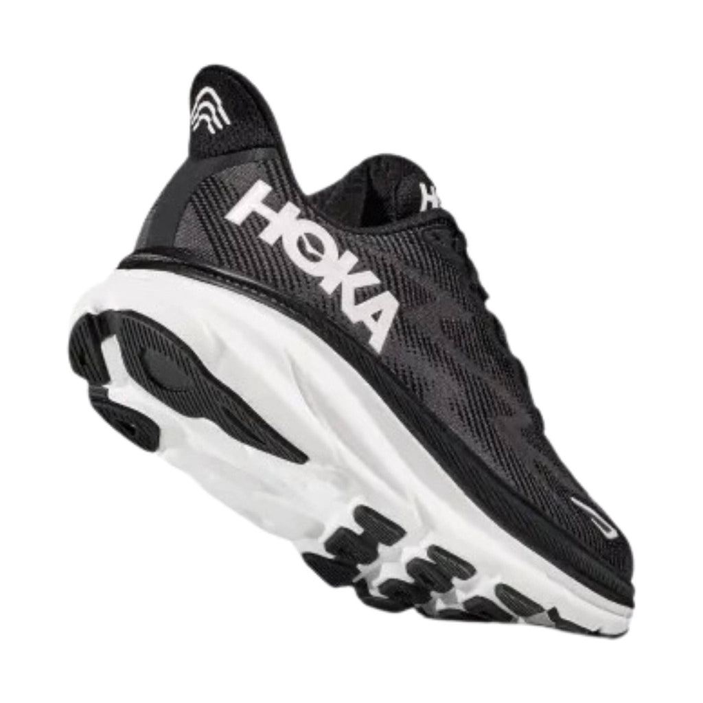 HOKA Women's Clifton 9 - Black/White - Lenny's Shoe & Apparel