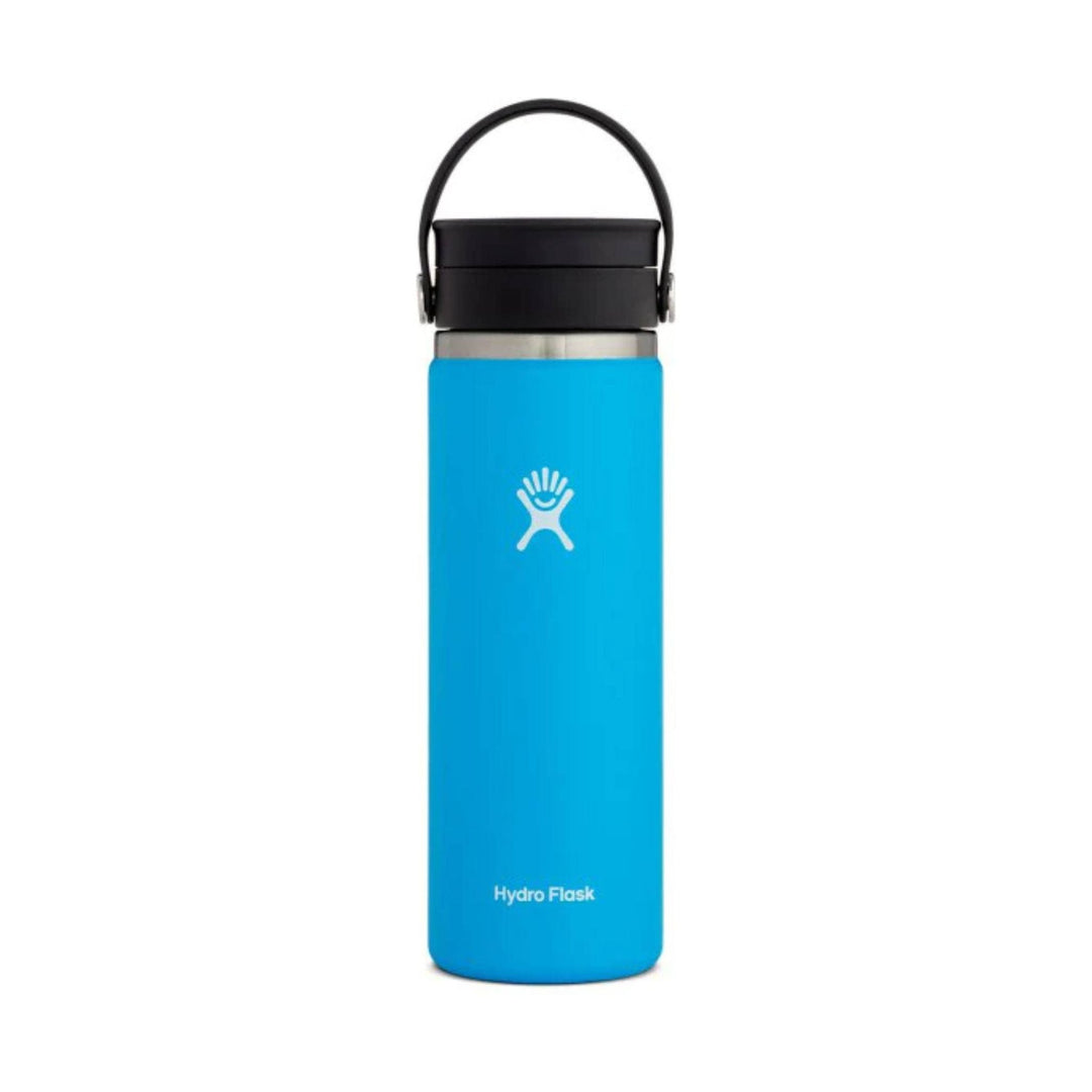 Blue insulated bottle with black Flex Sip lid and carry handle