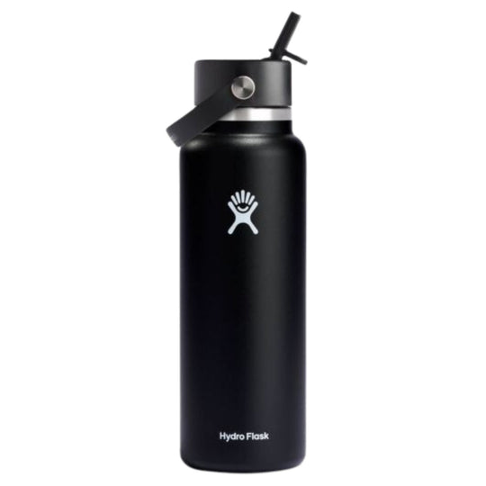 Hydro Flask 40oz Wide Mouth With Flex Straw Cap - Black - Lenny's Shoe & Apparel