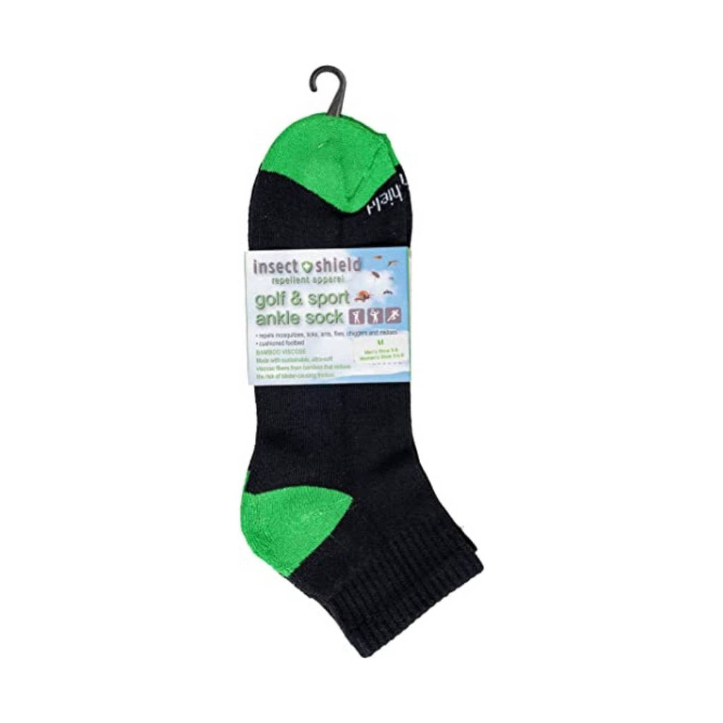 Insect Shield Golf Sport Ankle Sock - Black - Lenny's Shoe & Apparel