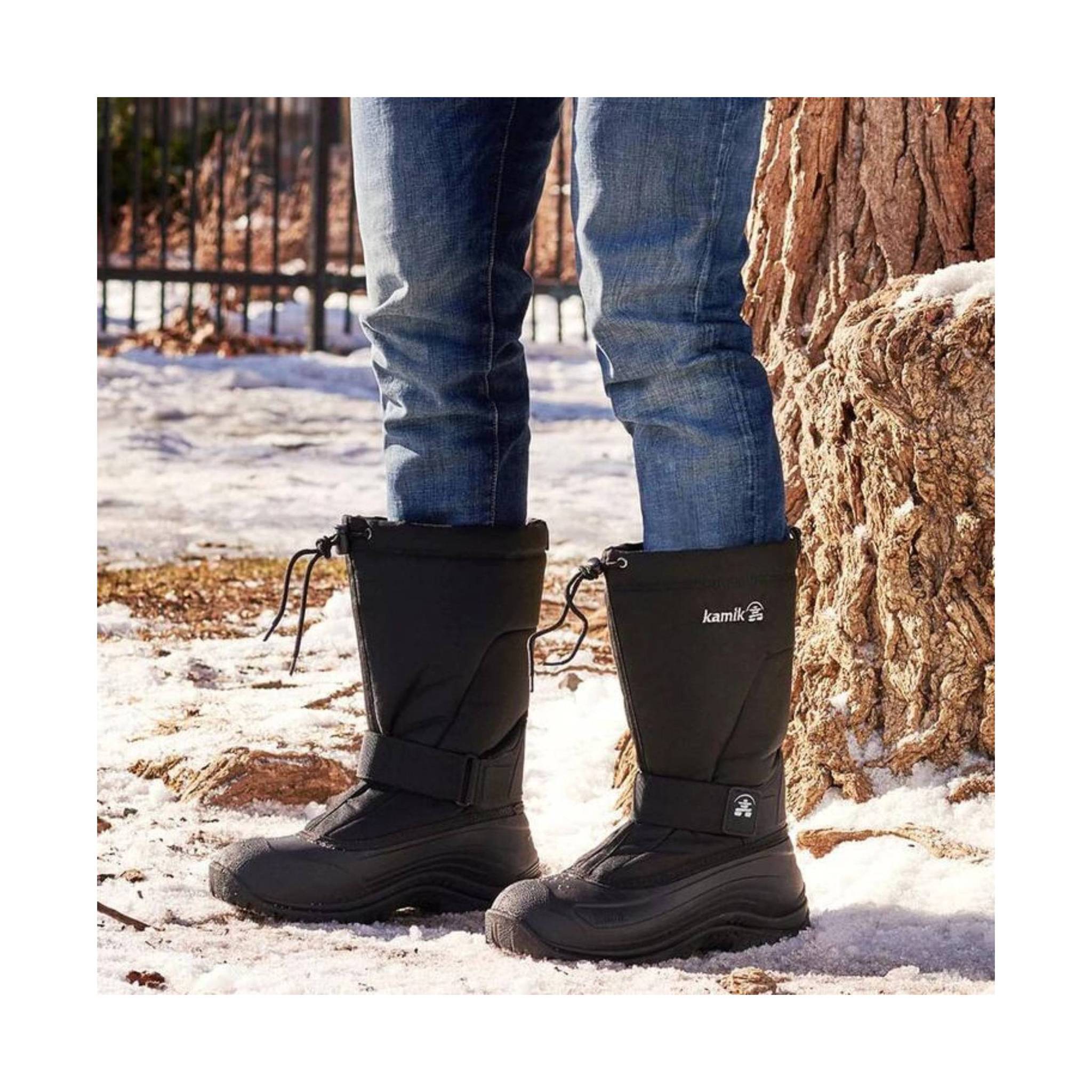Kamik Black Men\'s Rain & Snow Boots Kamik Boots Men Rain Michael in Black — Cabaline main image 2