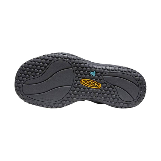 Black rubber outsole with deep tread and KEEN logo.