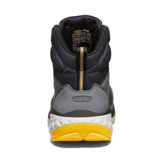 KEEN Utility Men's Arvada Carbon Fiber Toe Mid Work Boot - Grey/Yellow - Lenny's Shoe & Apparel