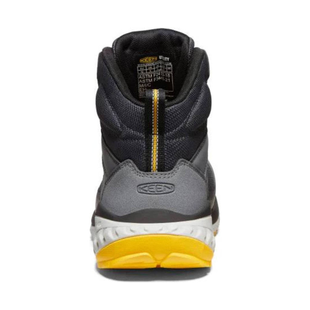KEEN Utility Men's Arvada Carbon Fiber Toe Mid Work Boot - Grey/Yellow - Lenny's Shoe & Apparel