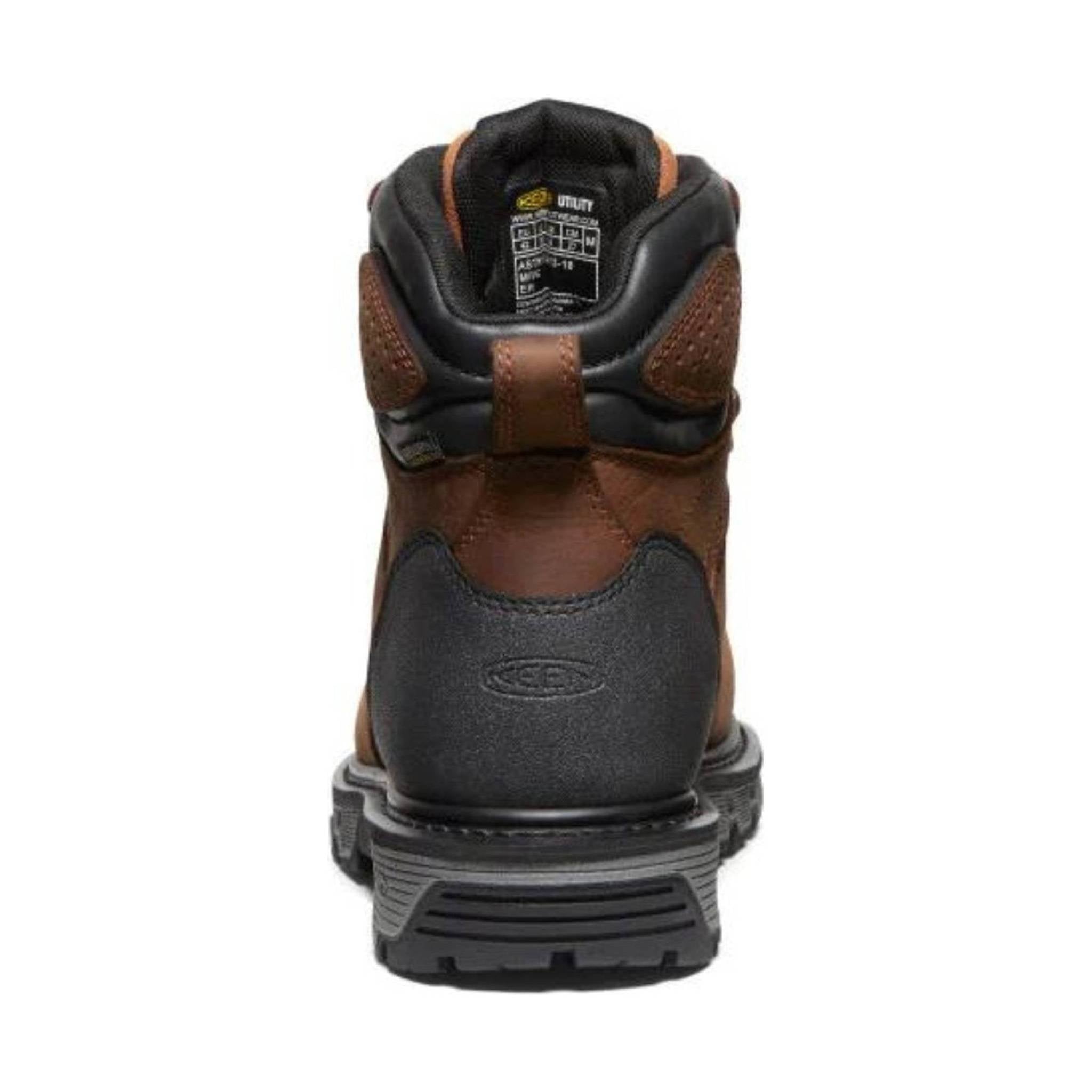 NEW KEEN men\'s carbon fiber toe waterproof work boot in brown/ black Keen Utility Red Hook Carbon Fiber Toe Mid Work Boot (Men  main image 4