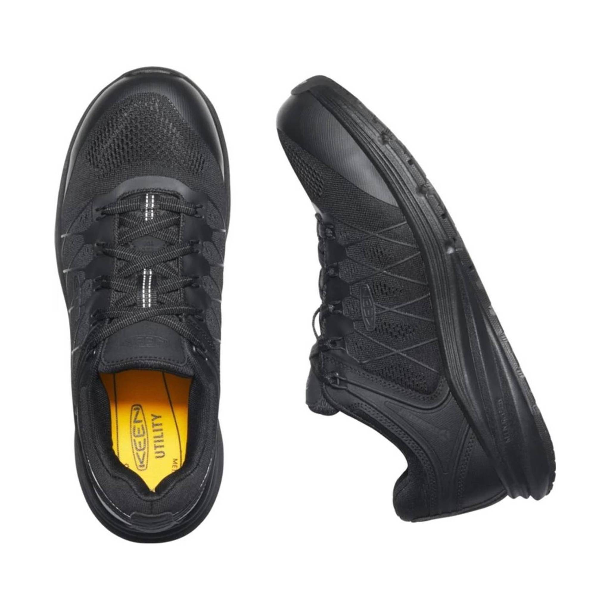 KEEN Utility Women's Vista Energy Shift Low Composite Toe ESD Slip On Industrial Work Sneakers, Black/Black, 5 D (Medium) US KEEN Utility Women's Vista Energy Shift Low Composite Toe ESD Slip On Industrial Work Sneakers, Black/Black, 5 D (Medium) US