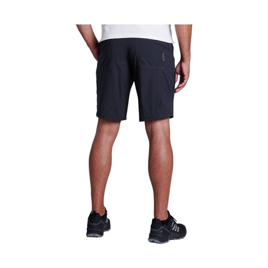 Dark navy men’s athletic shorts shown from the back