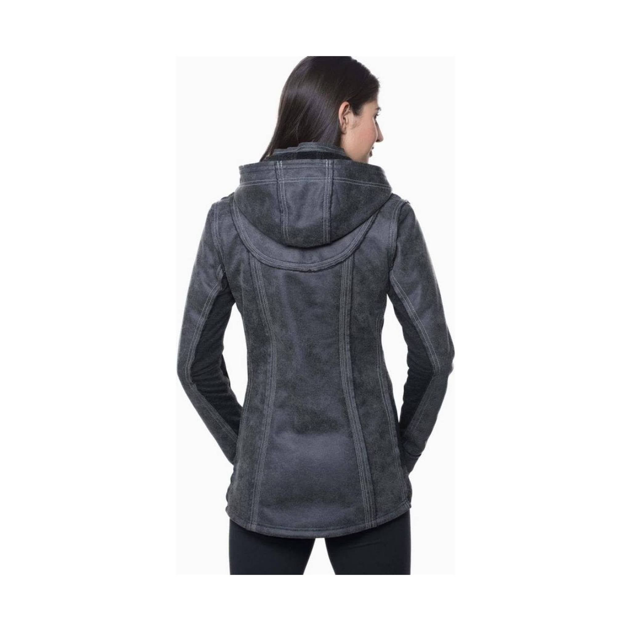 Kuhl Jacket Womens Small Full Zip Vintage Pantina Dye Black Hoodie Casual  Adult