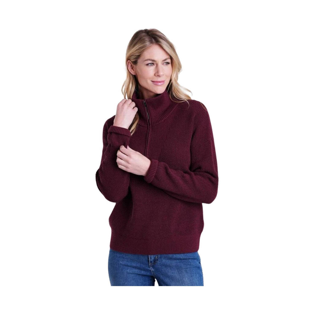 Kuhl Women's Norda Quarter Zip Sweater - Zinfandel - Lenny's Shoe & Apparel
