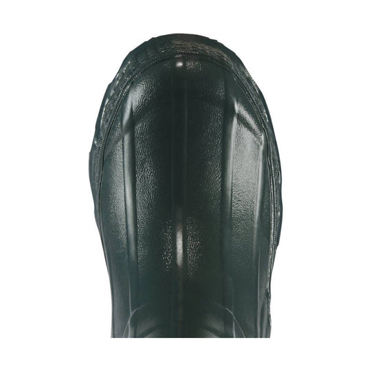 Black tall rubber boot shaft with a textured finish and raised center ridges
