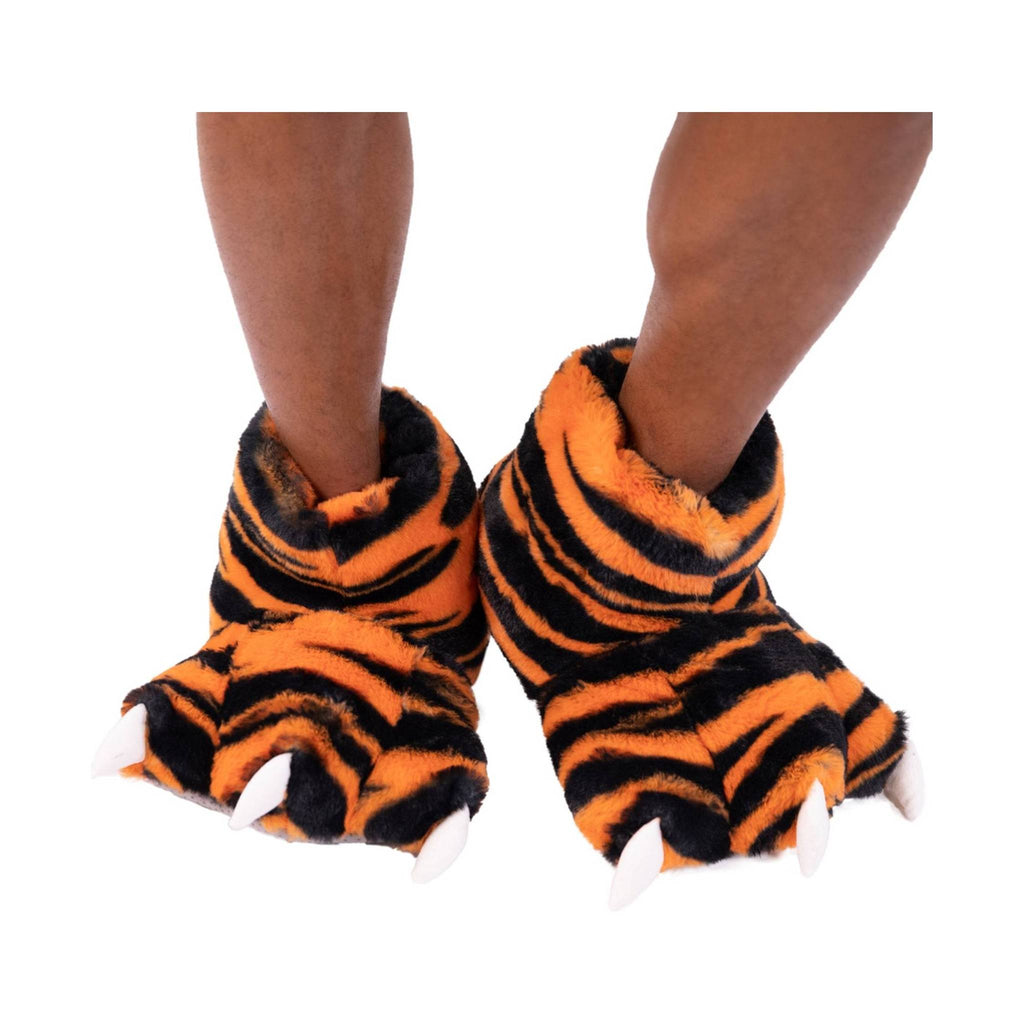Lazy One Tiger Paw Slippers - Orange & Black - Lenny's Shoe & Apparel