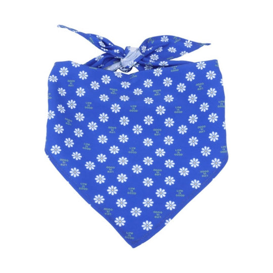 Life Is Good Daisy Dog Bandana - Royal Blue - Lenny's Shoe & Apparel