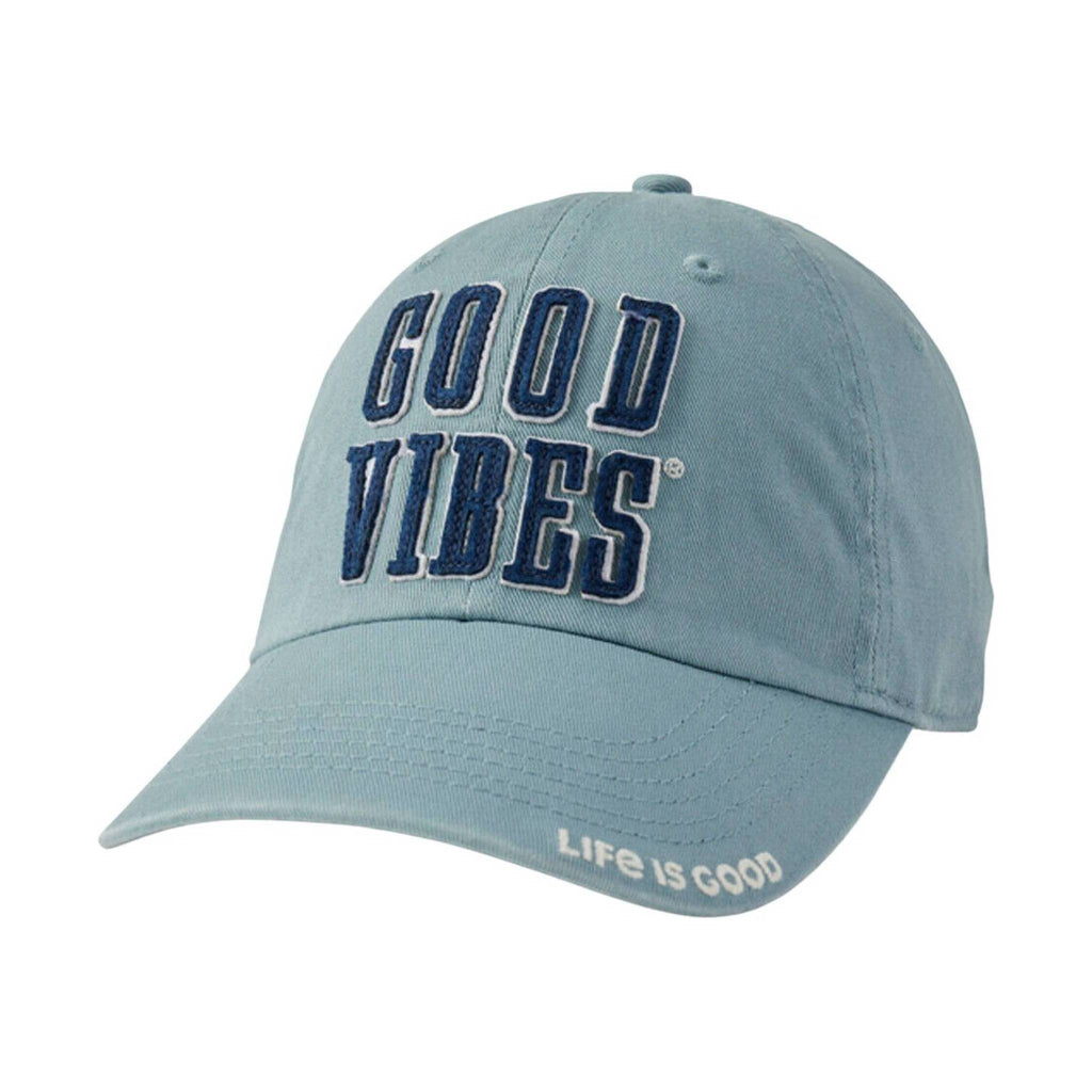 Life Is Good Good Vibes Athletic Cap - Smokey Blue - Lenny's Shoe & Apparel