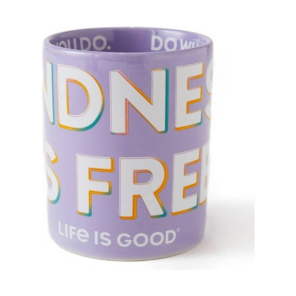 Life is Good Mug Kindness is Free - Lilac Purple - Lenny's Shoe & Apparel
