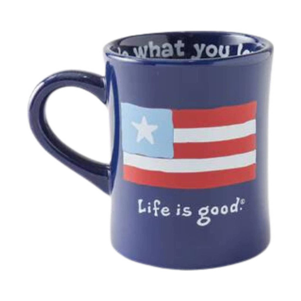 Life Is Good Three Stripe Flag Mug - Darkest Blue - Lenny's Shoe & Apparel