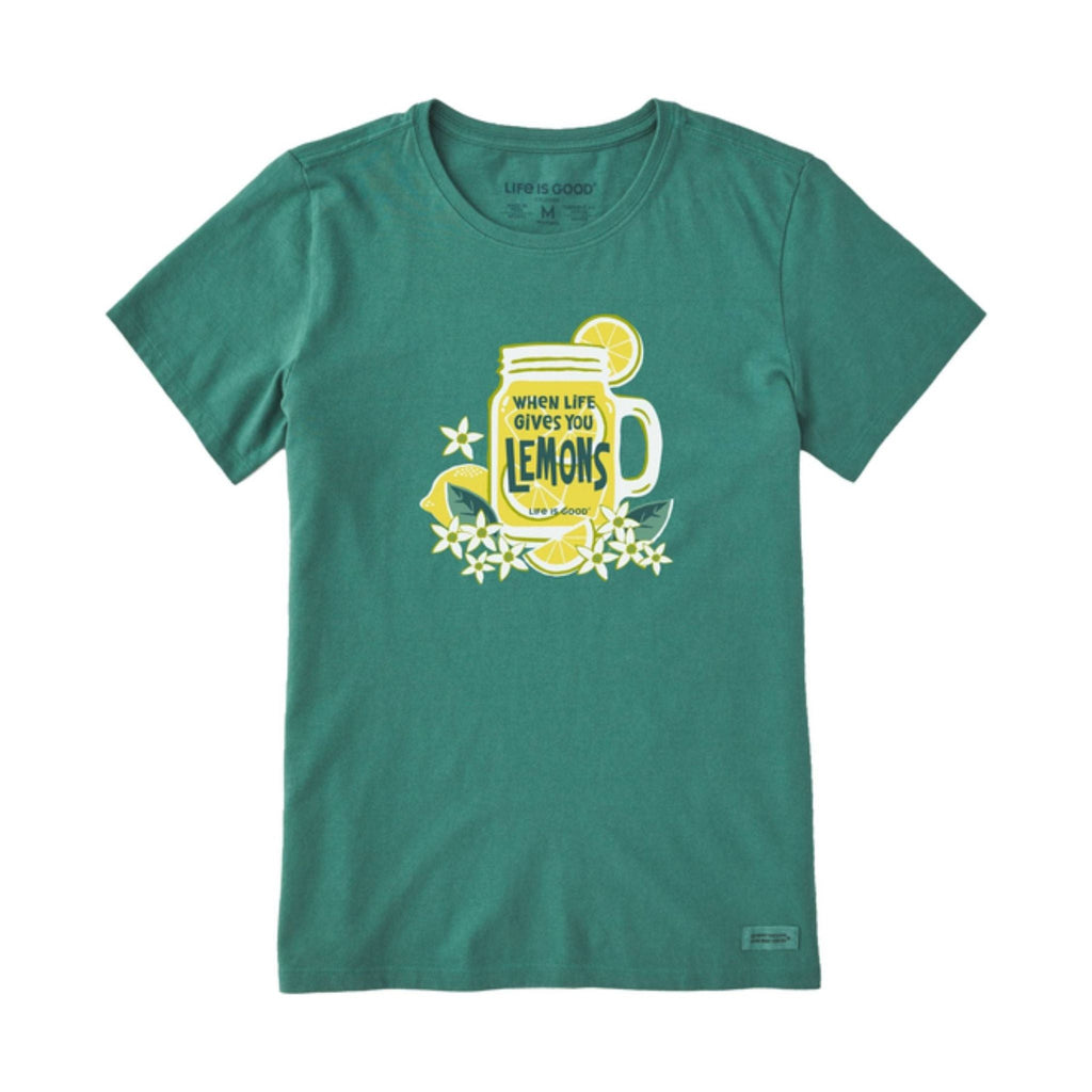 Life Is Good Women's Life Gives You Lemons Short Sleeve Tee - Spruce Green - Lenny's Shoe & Apparel