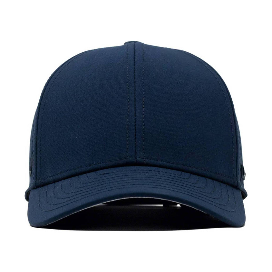 Navy baseball cap with a structured crown and curved brim