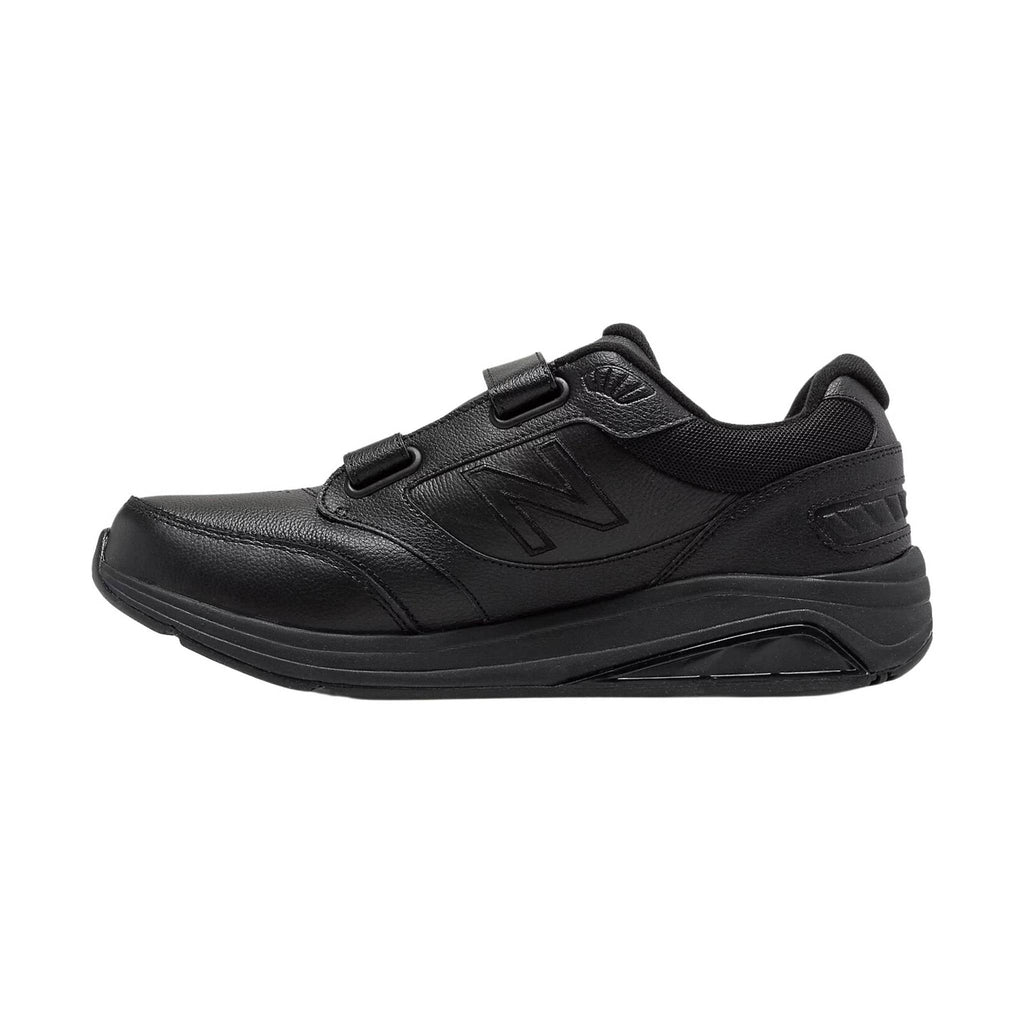 New Balance Men's Hook and Loop Leather 928v3 Walking Shoes - Black - Lenny's Shoe & Apparel