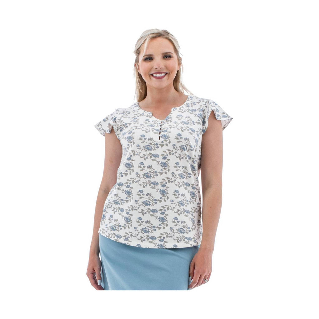 Old Ranch Women's Wren Top - White - Lenny's Shoe & Apparel
