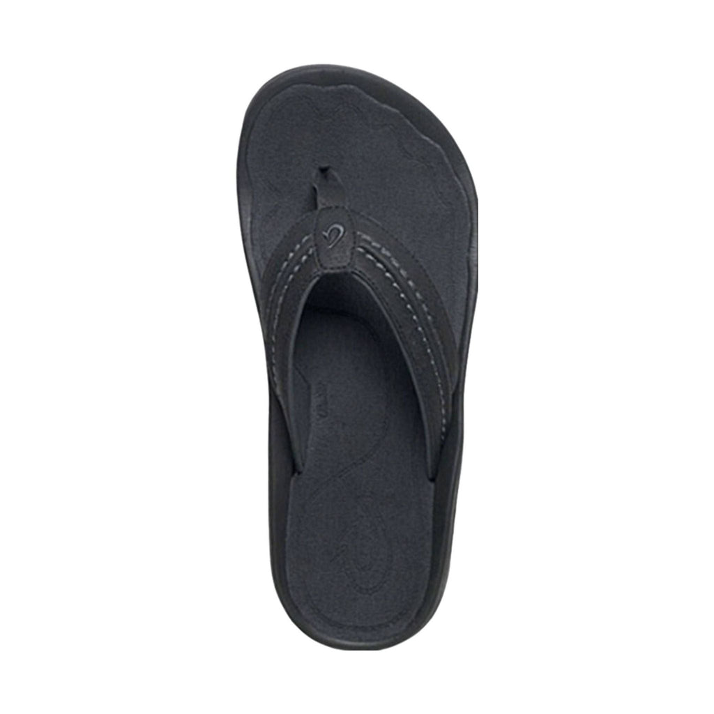 Olukai Men's Hokua Flip Flop - Black/Dark Shadow - Lenny's Shoe & Apparel