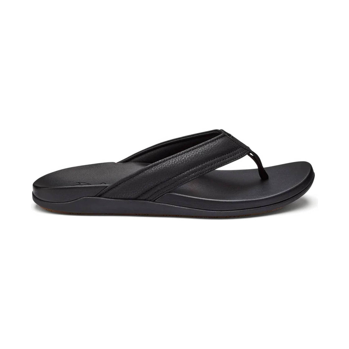 Men\'s Olukai Black Leather Flip Flop Sandals Amazon.com | OLUKAI Mea Ola Men main image 3