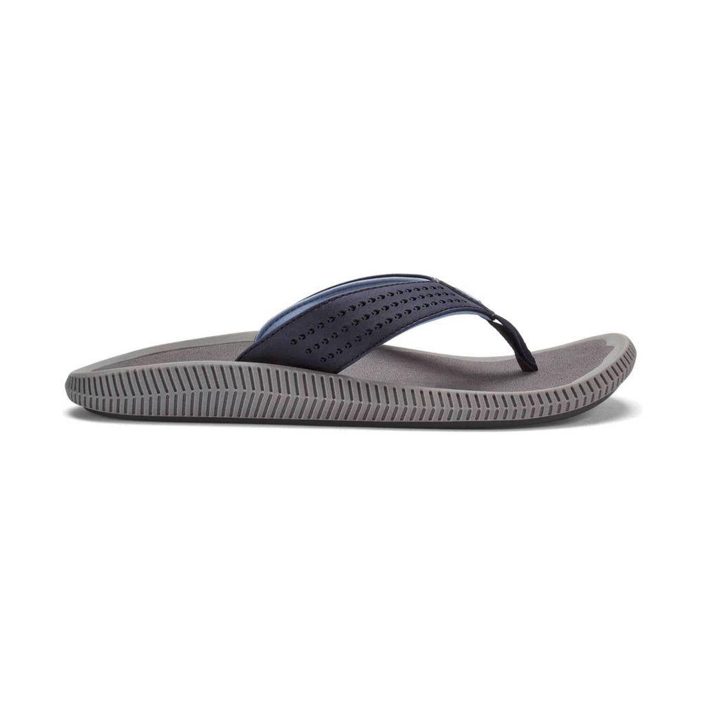 Olukai Men's Ulele Flip Flop - Blue Depth / Charcoal - Lenny's Shoe & Apparel