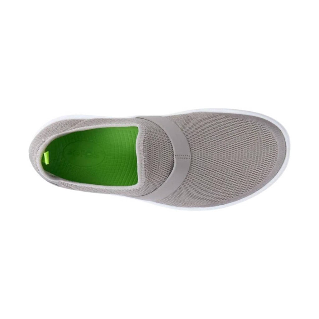 OOfos Women's OOmg Low Mesh Shoe - White/Gray - Lenny's Shoe & Apparel