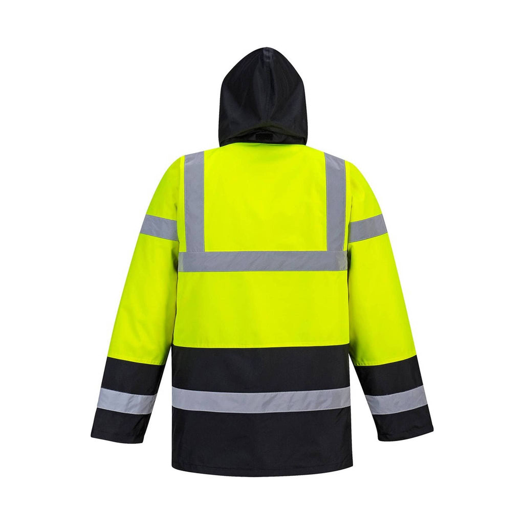 Portwest Men's Hi-Viz Contrast Traffic Jacket - Yellow/Black - Lenny's Shoe & Apparel