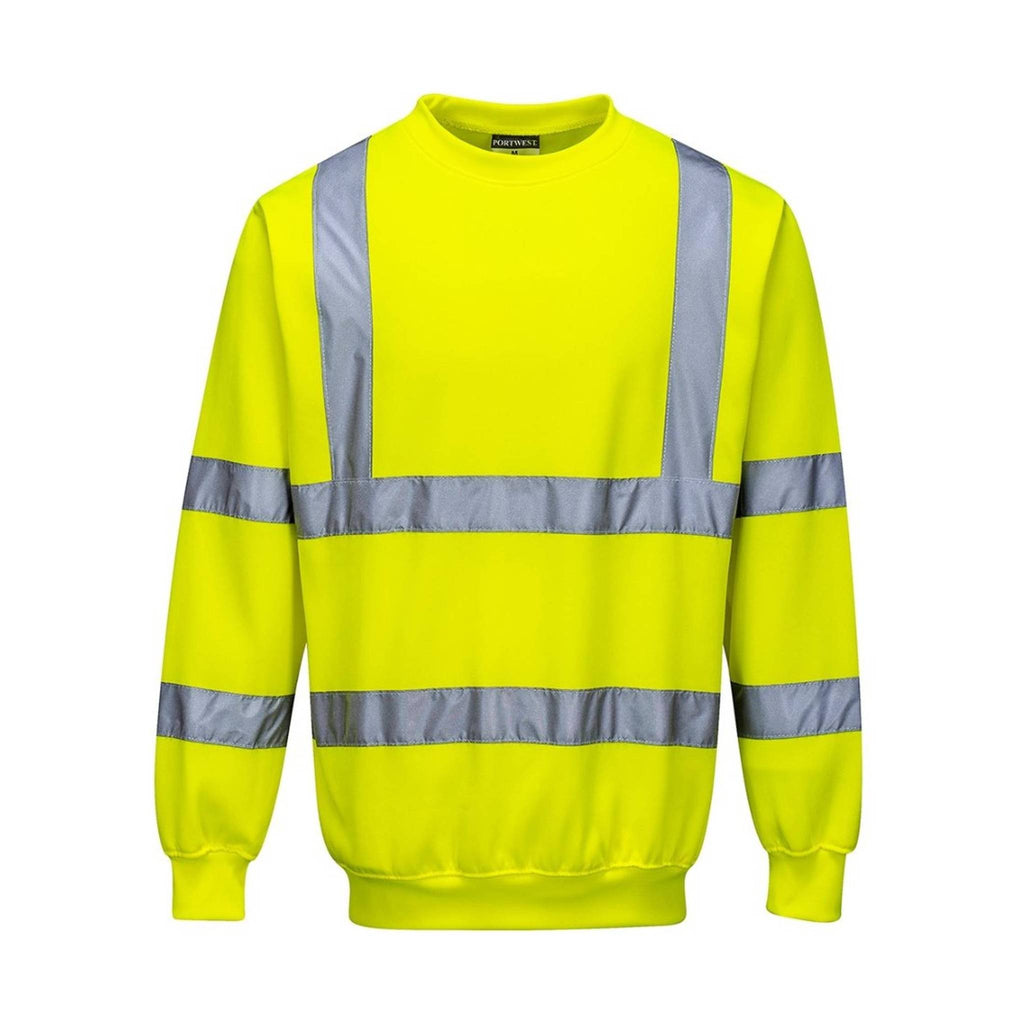 Portwest Men's Hi-Viz Sweatshirt - Yellow - Lenny's Shoe & Apparel