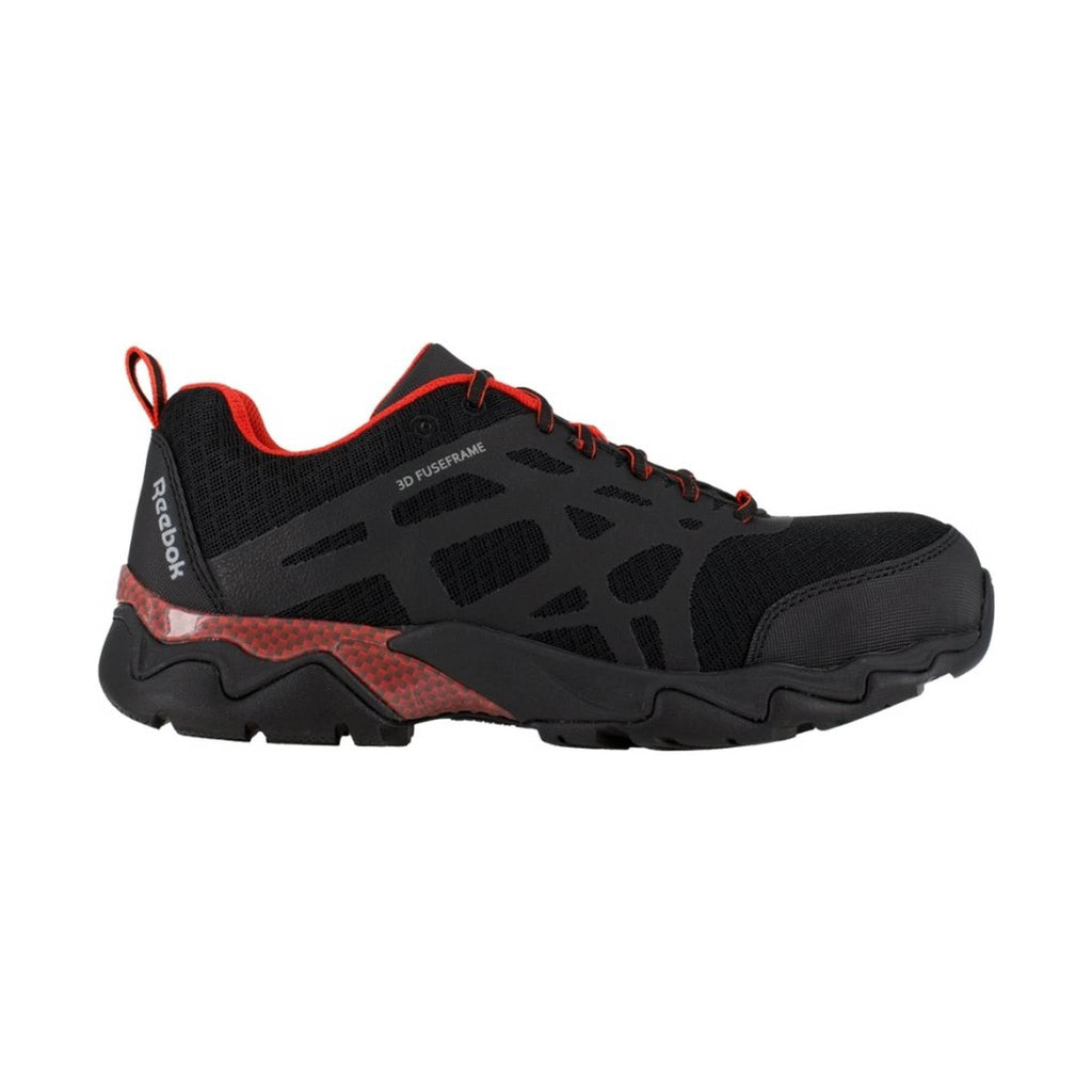 Reebok Men's Athletic Beamer Work Shoe Composite Toe - Black/Red Trim - Lenny's Shoe & Apparel