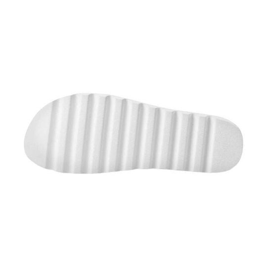 White ribbed sandal sole bottom view