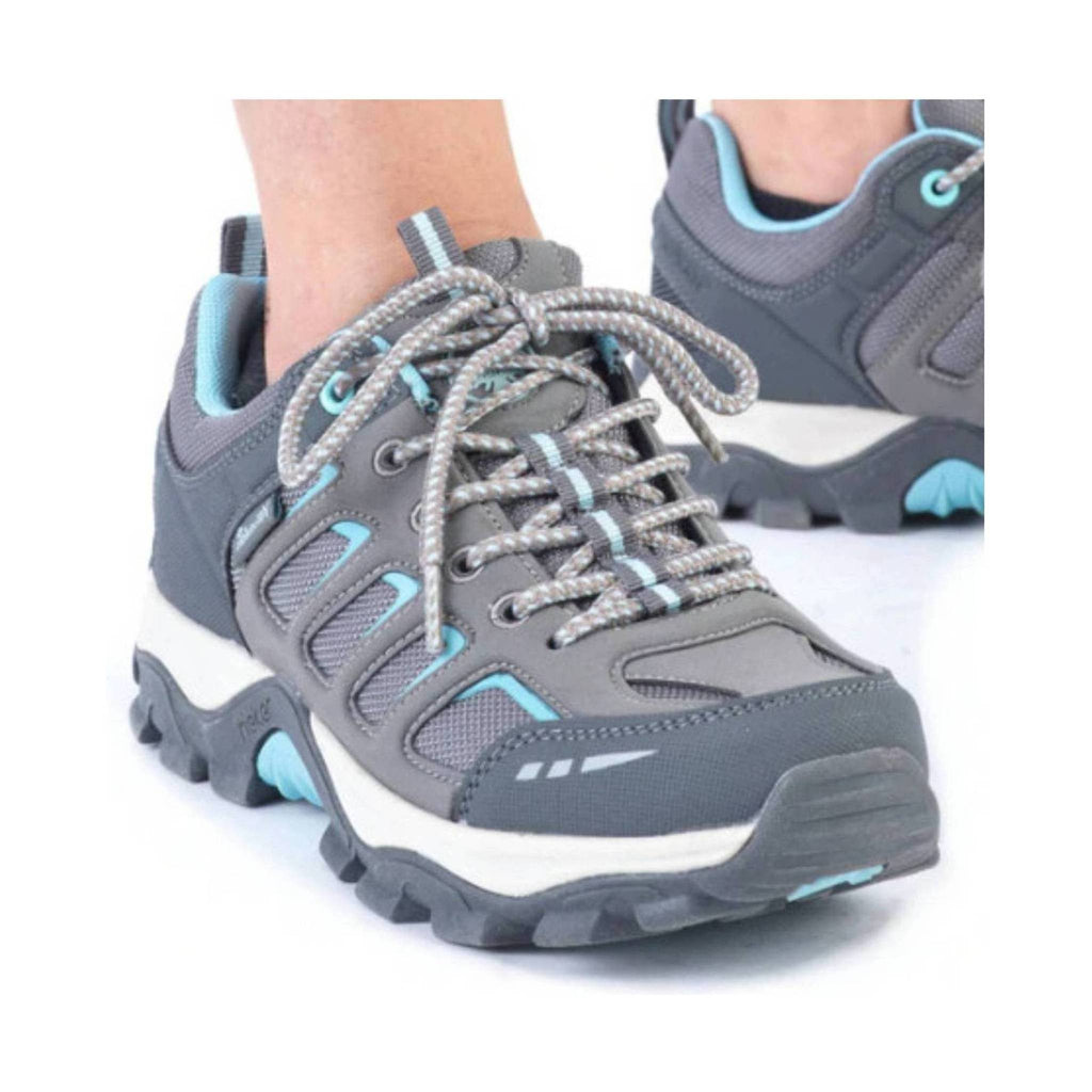 Rieker Women's Tathra Hiking Shoe - Grey/Aqua - Lenny's Shoe & Apparel