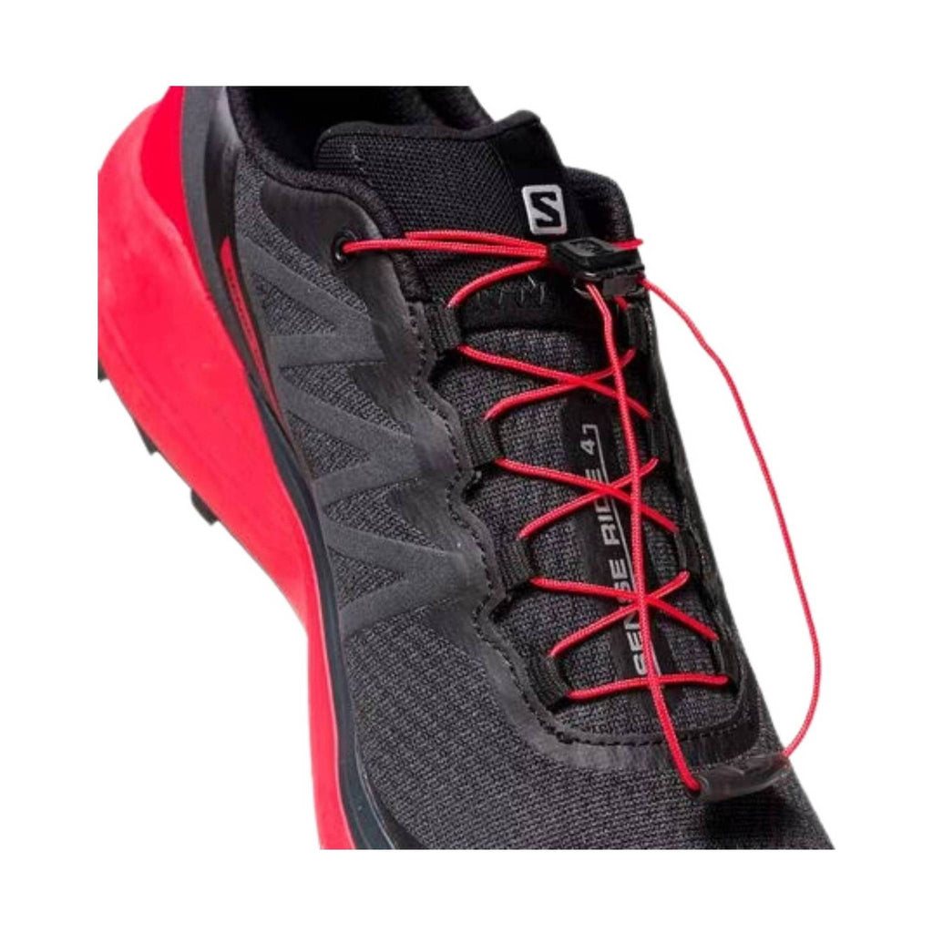 Salomon Men's Sense Ride 4 Trail Running Shoes - Black/Goji Berry/Phantom - Lenny's Shoe & Apparel