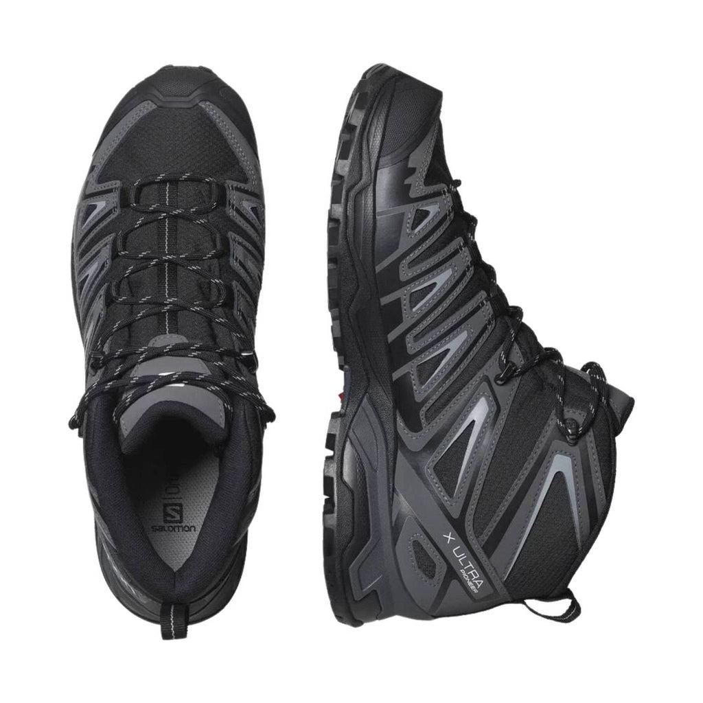 Salomon Men's X Ultra Pioneer Mid Waterproof Hiking Boots - Black/Magnet/Monument - Lenny's Shoe & Apparel