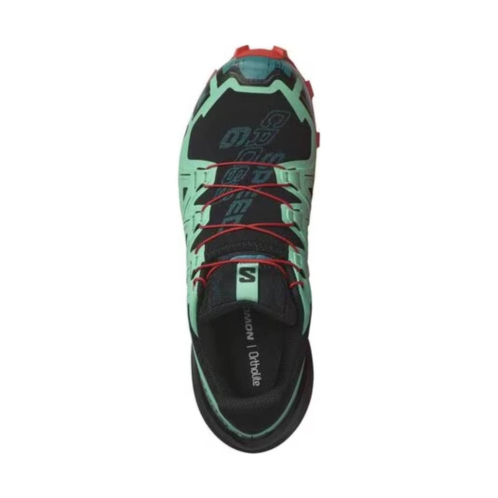 Salomon Women's Speedcross 6 Trail Running Shoes - Black/Biscay Green/Fiery Red - Lenny's Shoe & Apparel