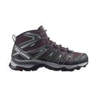 Salomon Women's X Ultra Pioneer Mid Waterproof Hiking Boots - Wine Tasting/Magnet/Granite Green - Lenny's Shoe & Apparel