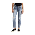 Silver Jeans Co. Women's Boyfriend Mid Rise Slim Leg Jean - Indigo - Lenny's Shoe & Apparel