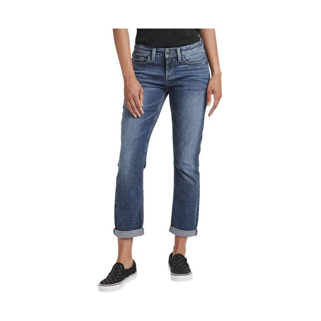 Silver Jeans Co. Women's Curvy Mid Slim Jean - Indigo - Lenny's Shoe & Apparel