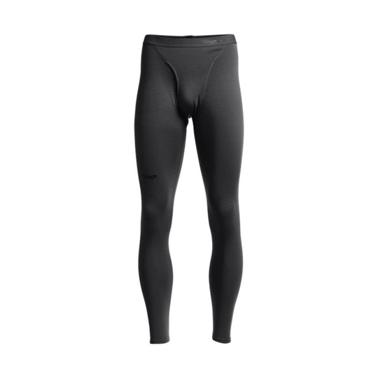 Black full-length thermal base layer leggings