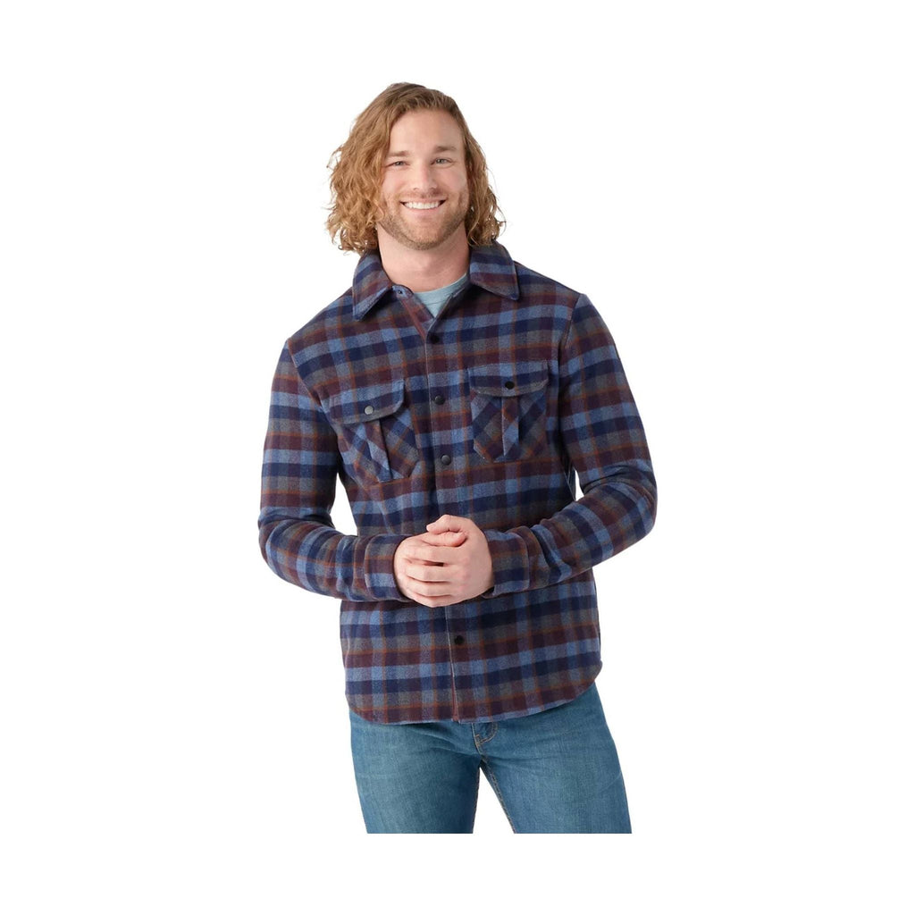 Smartwool Men's Anchor Line Shirt Jacket - Medium Gray Plaid - Lenny's Shoe & Apparel