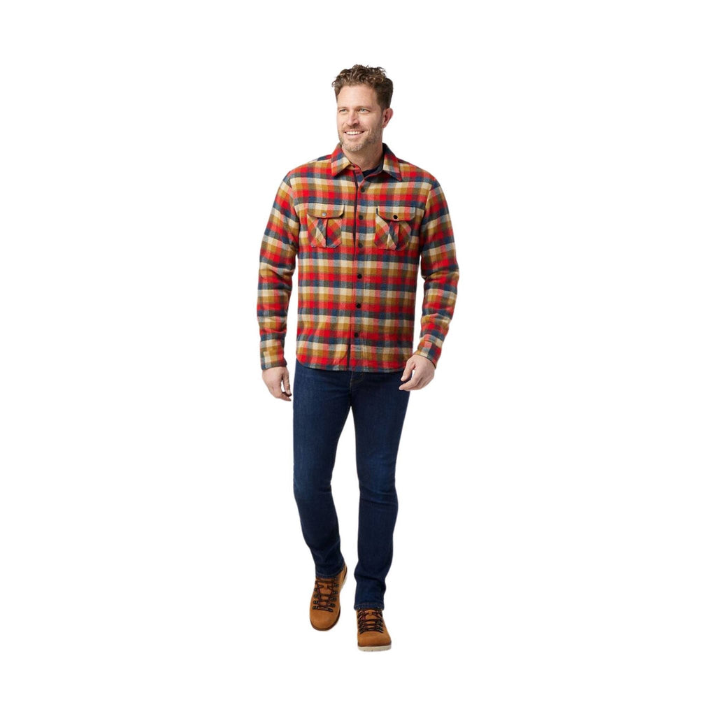 Smartwool Men's Anchor Line Shirt Jacket - Rhythmic Red Plaid - Lenny's Shoe & Apparel