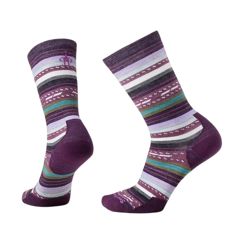 Smartwool Women's Everyday Margarita Zero Cushion Crew Socks - Purple Iris - Lenny's Shoe & Apparel