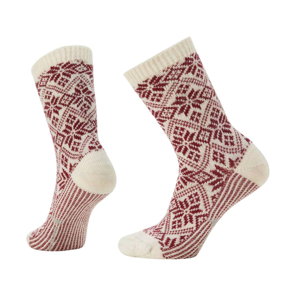 Smartwool Women's Everyday Traditional Snowflake Full Cushion Crew Socks - Moonbeam - Lenny's Shoe & Apparel