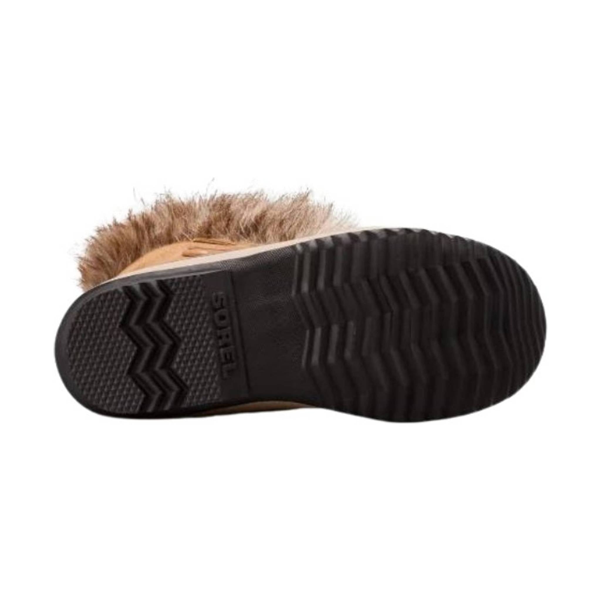 Sorel Joan of Arctic Fur Waterproof Suede Boot, Camel Brown/Black, 7