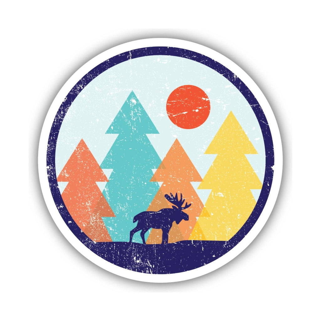 Sticker Northwest Moose and Trees - Lenny's Shoe & Apparel