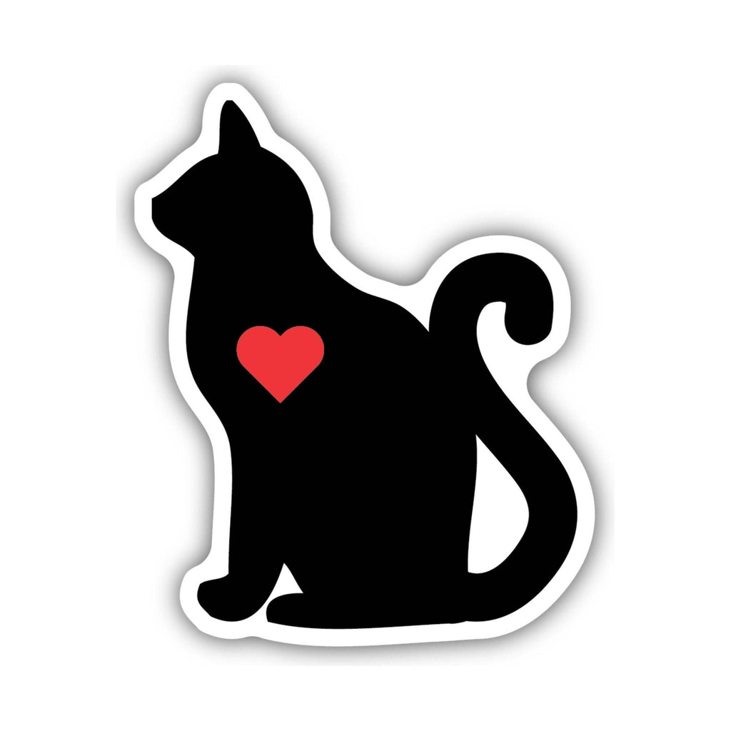 Sticker Northwest Red Heart Cat - Lenny's Shoe & Apparel