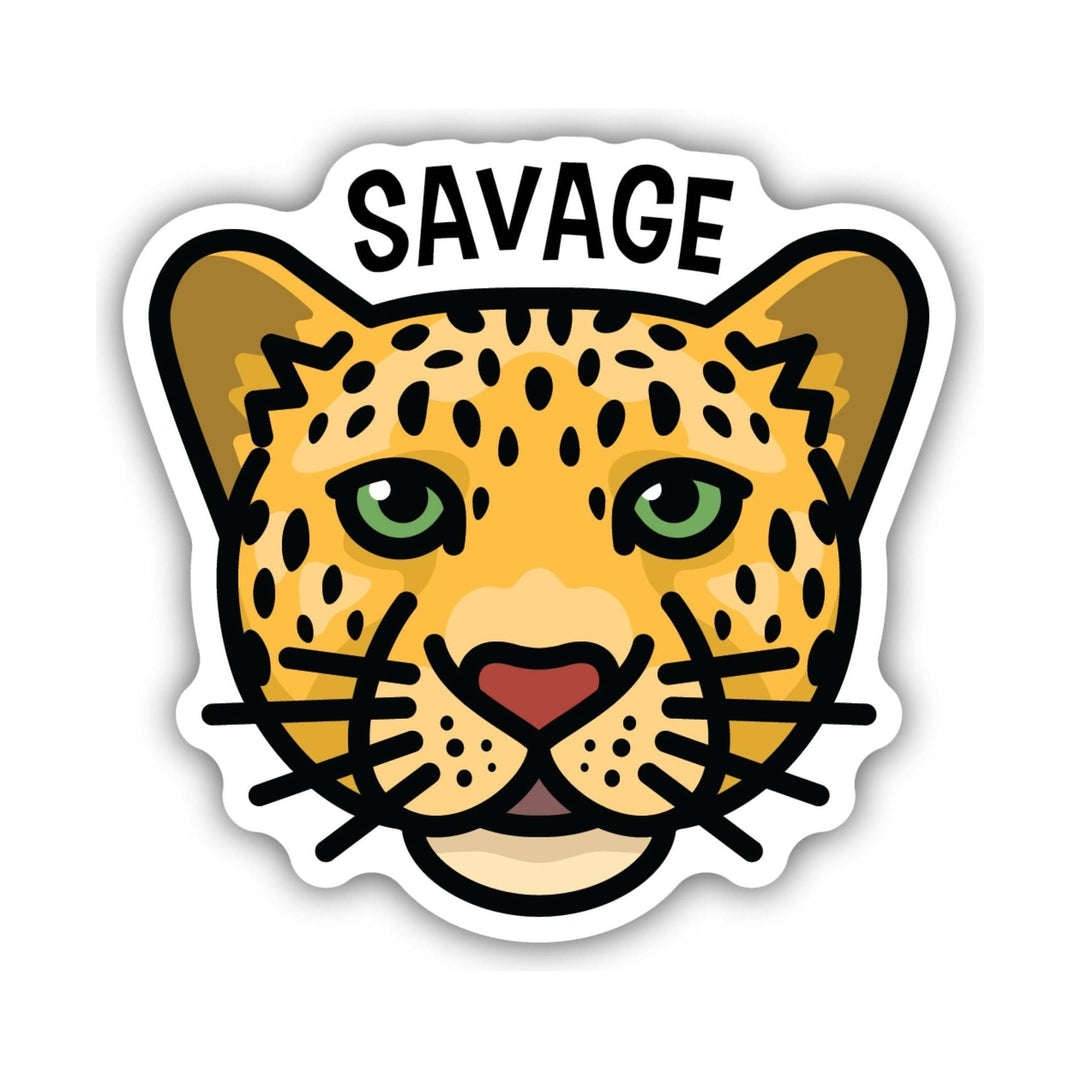Sticker Northwest Savage Leopard Face - Lenny's Shoe & Apparel
