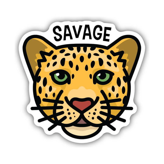 Sticker Northwest Savage Leopard Face - Lenny's Shoe & Apparel