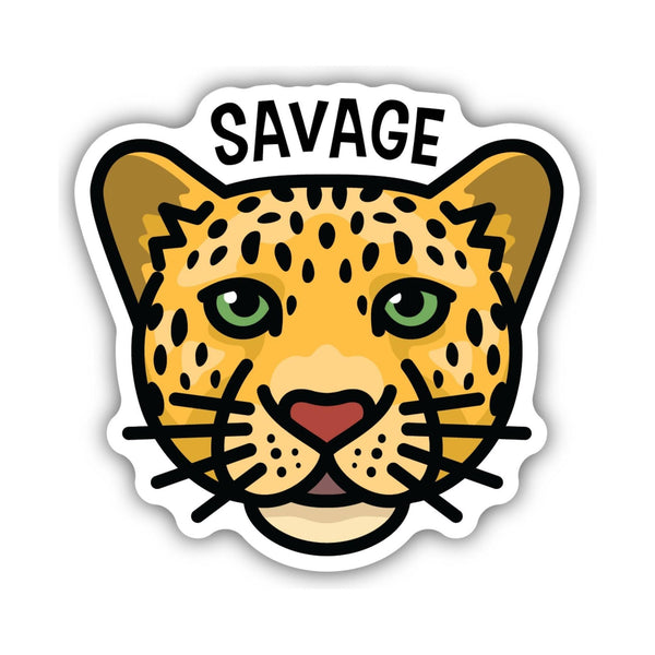 『 Leopard faces 』by Gayo sticker-northwest-savage-