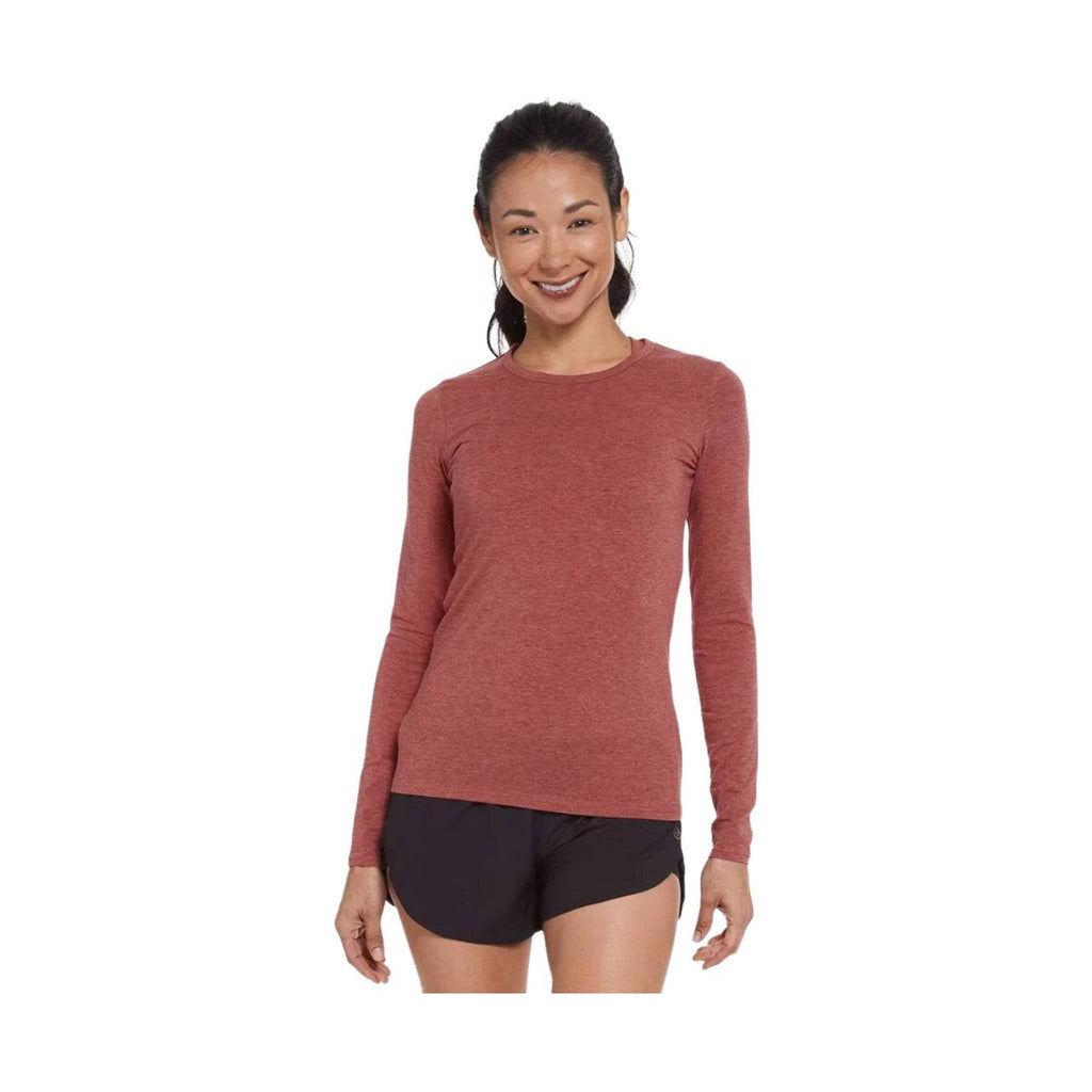 Tasc Women's Nola Long Sleeve Shirt - Earth Red Heather - Lenny's Shoe & Apparel